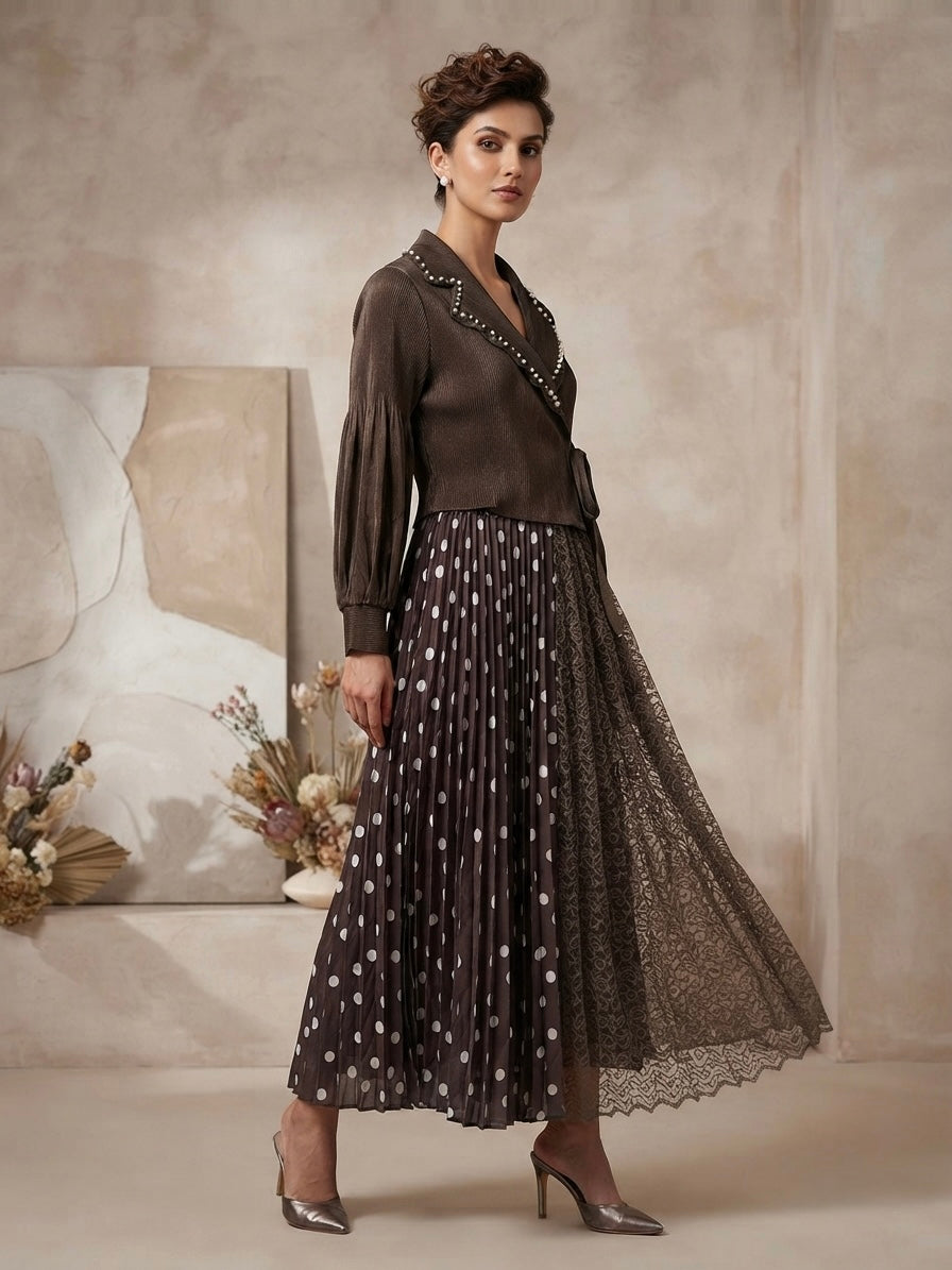 Pearl & Pleat Magic Dress