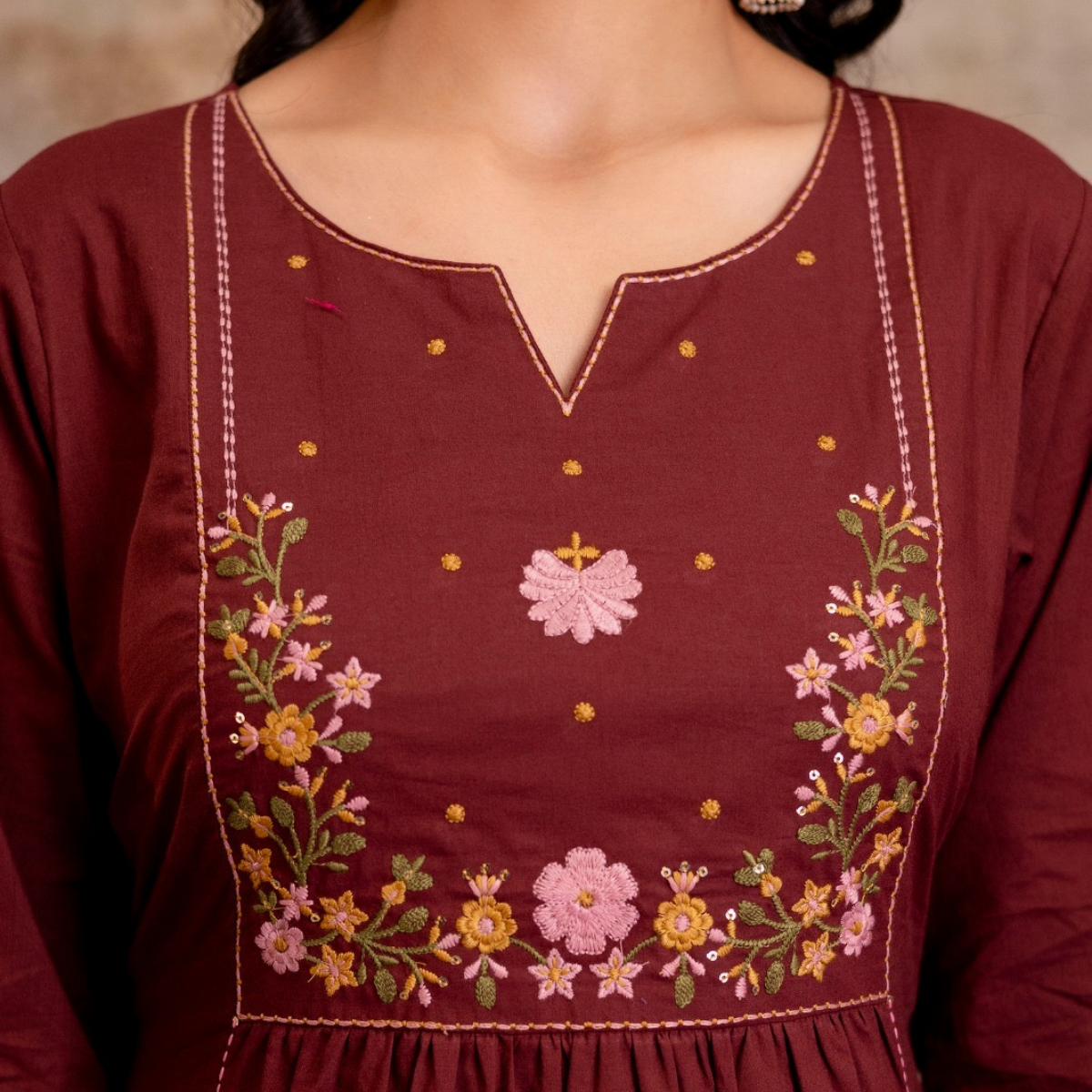 Women Embroidered Flared Kurta Set | KS-21