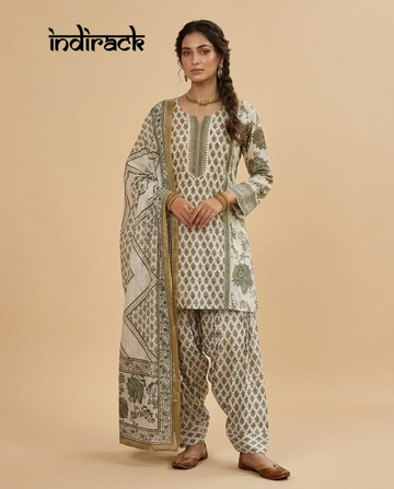Zoya Block-Print Farshi Salwar Set | KS 70