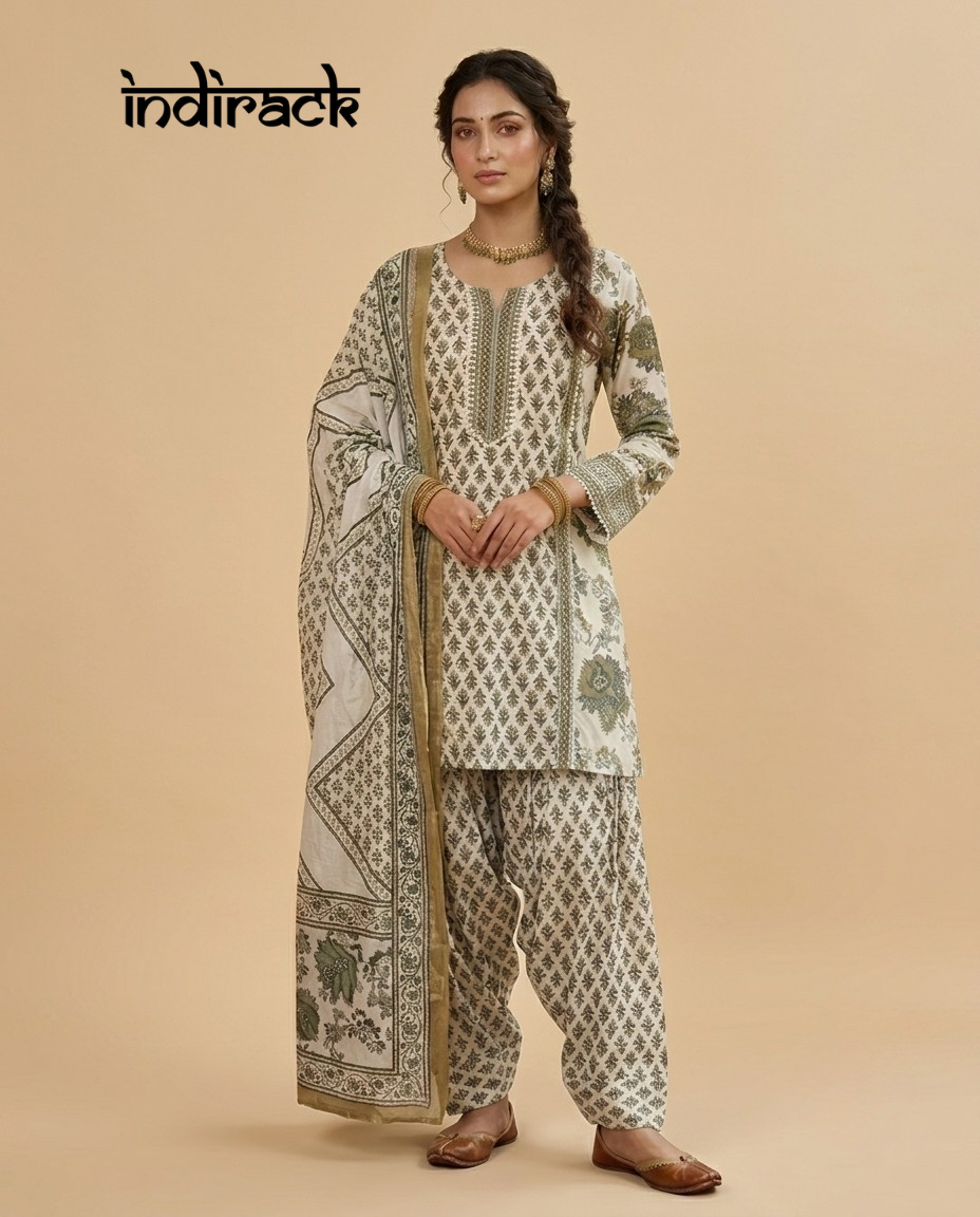 Zoya Block-Print Farshi Salwar Set | KS 70