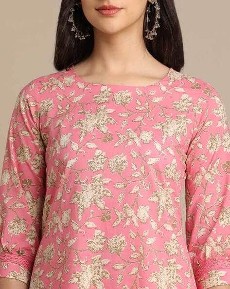 Floral Print Straight Kurta & Palazzo |KS-73