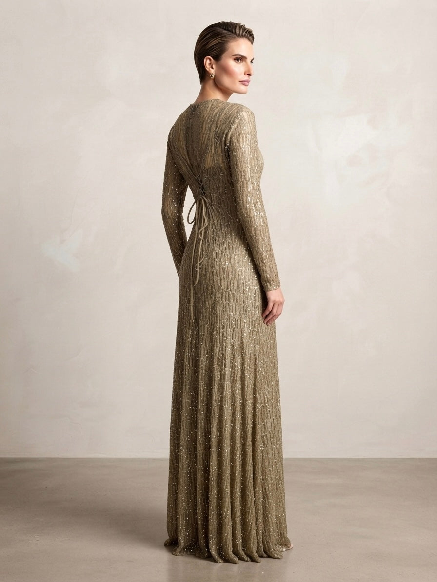 Verde Sequin Maxi Dress