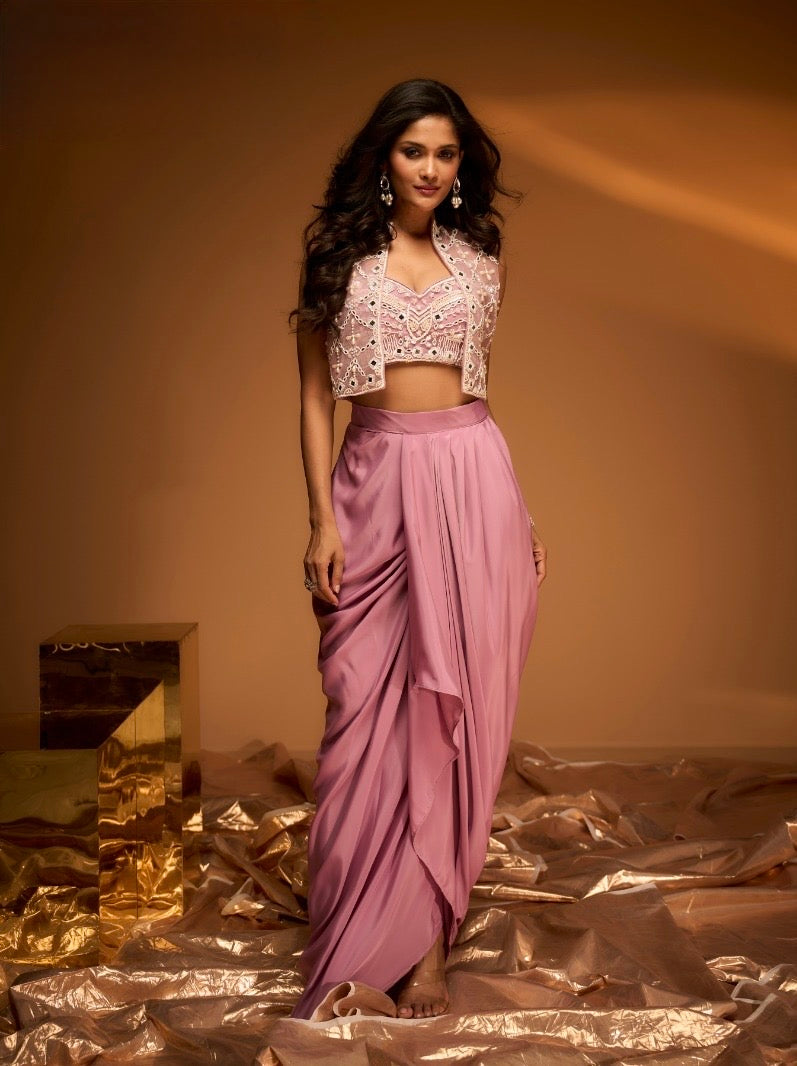 Pastel Bloom Skirt Set