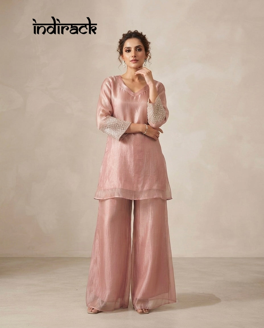 Lumina Shimmery Salsa Kurta Set