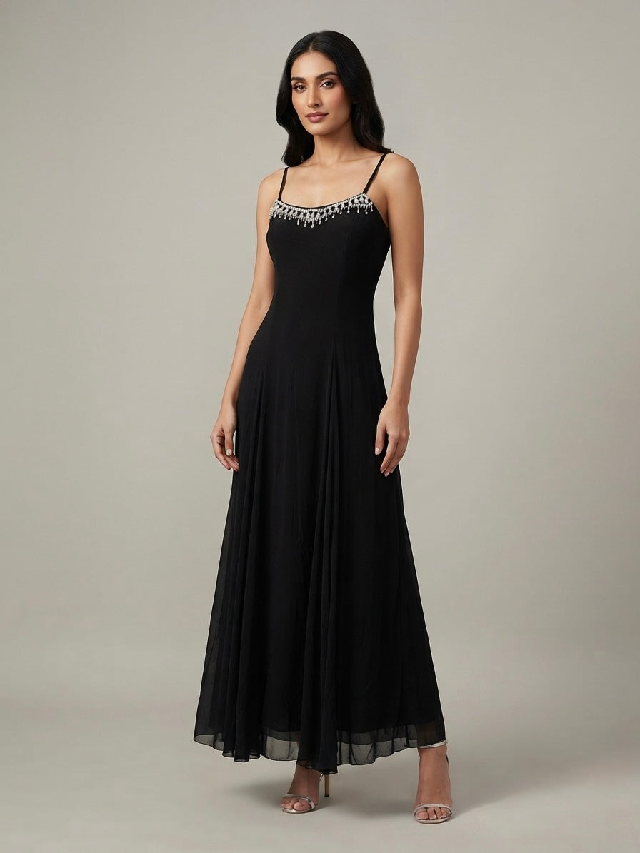 Lucia Crystal Embellished Maxi Dress