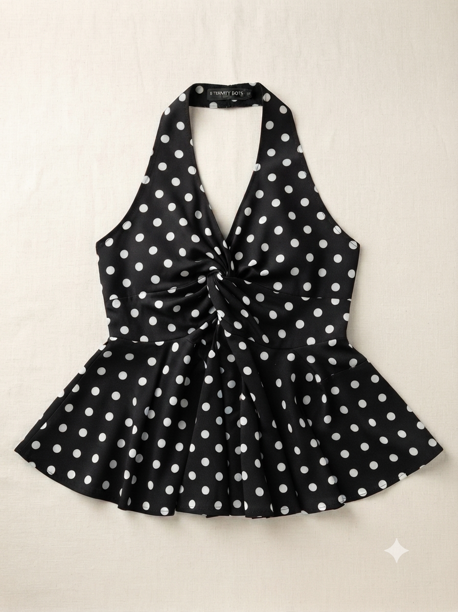 Retro Knot Peplum Top