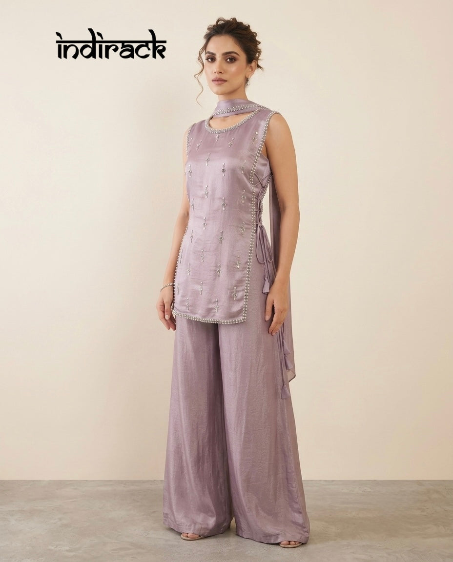 Zora Shimmery Tabby Silk 3-Piece Co-ord Set