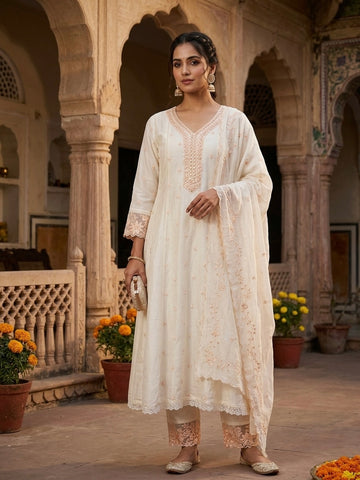 Gul-Nahar Organza Anarkali Set