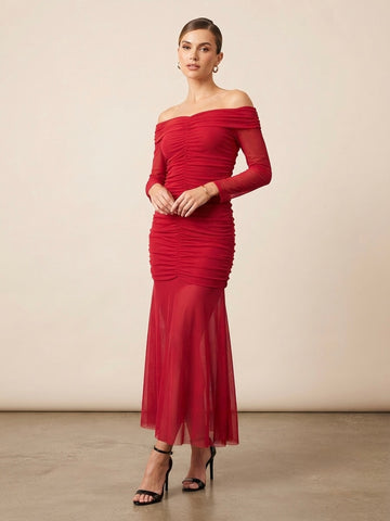 Isolde Draped Off-the-Shoulder Dress