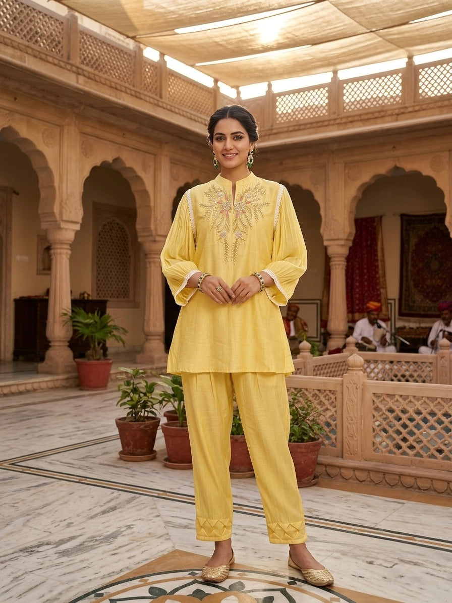 Pearl-Embellished Co-Ord Set