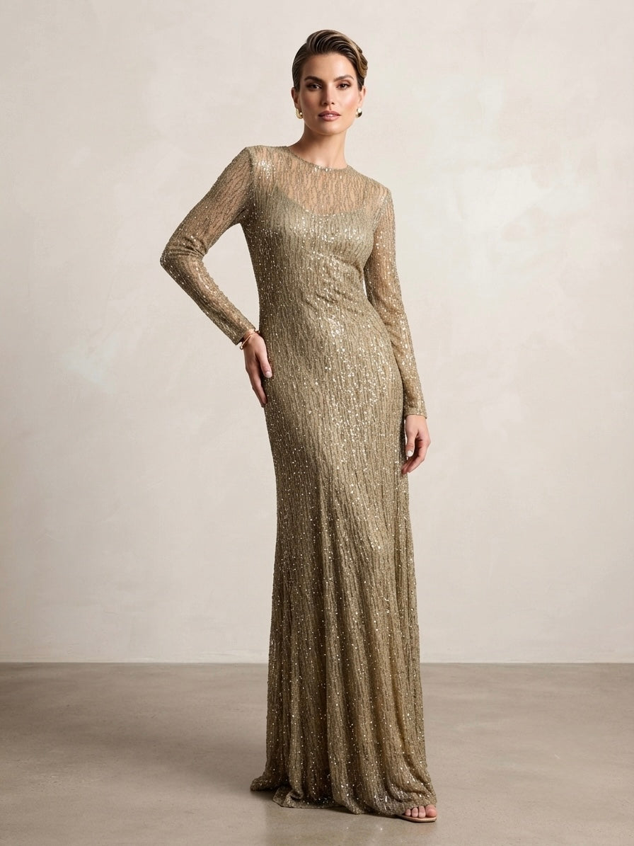 Verde Sequin Maxi Dress