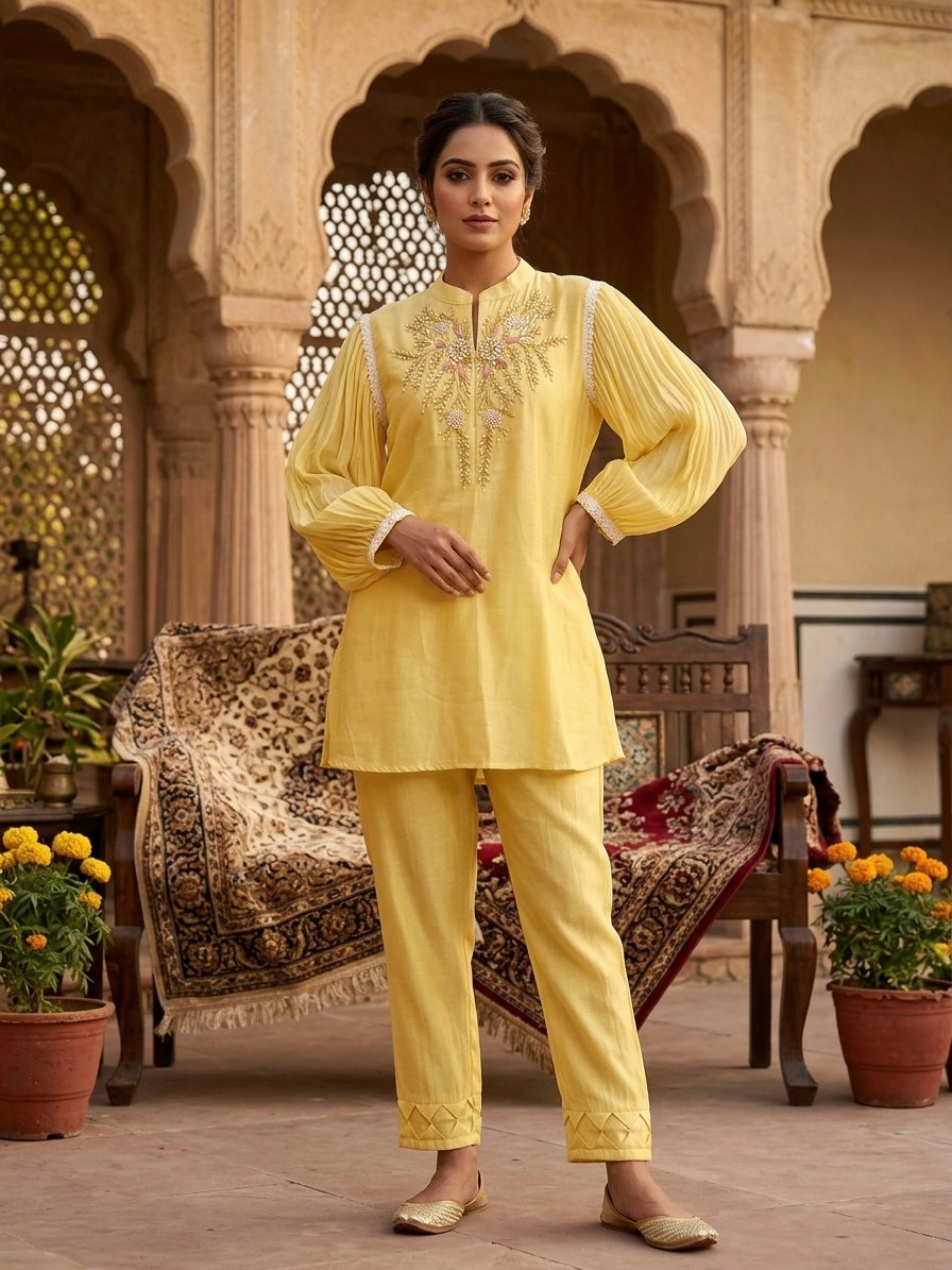 Pearl-Embellished Co-Ord Set