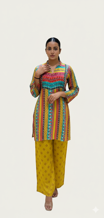 Basanti Crepe Co-ord