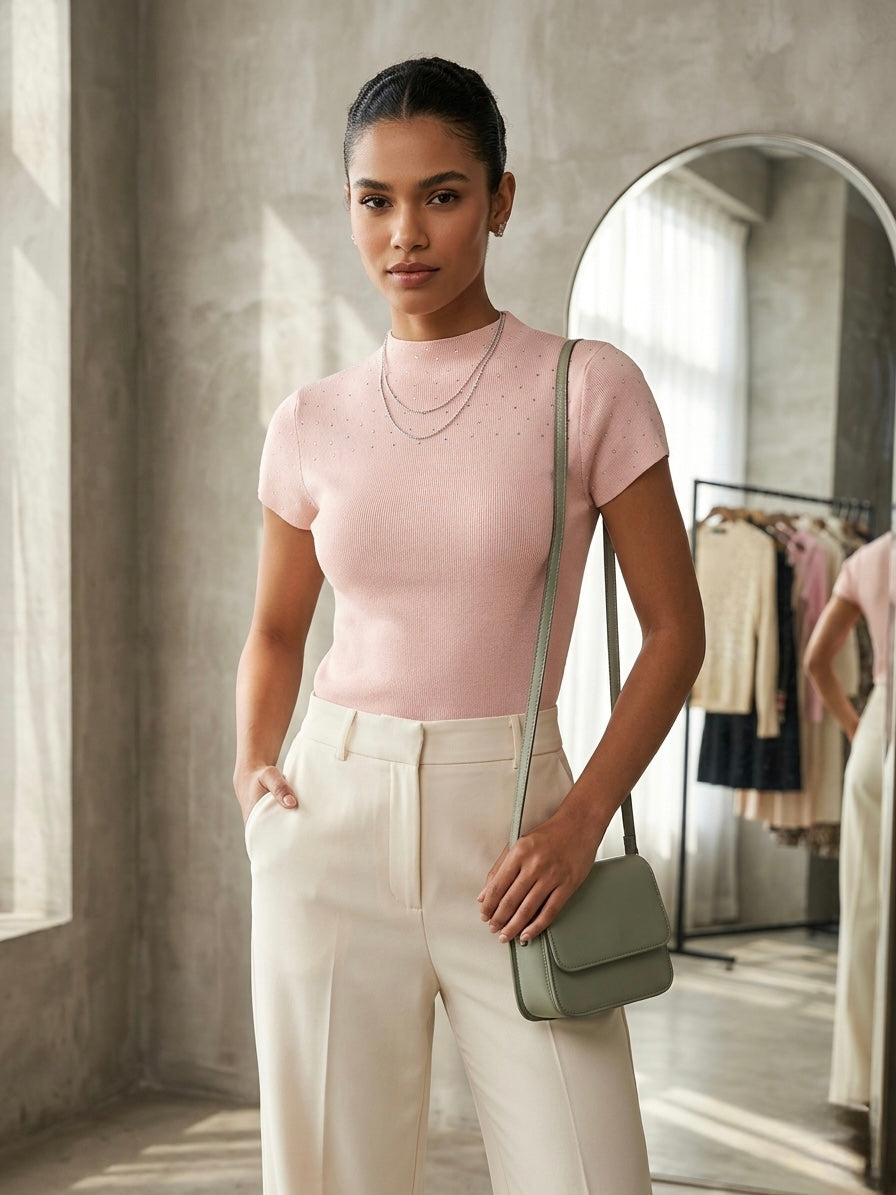 Stardust Ribbed Knit Top