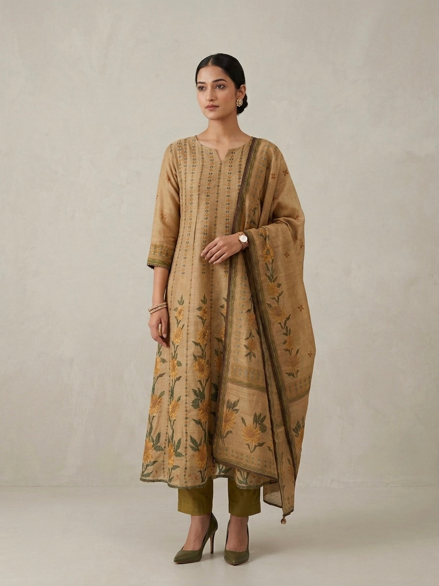 Bahar Embroidered Anarkali Set