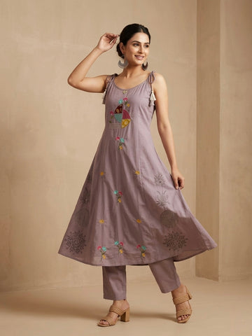 Amara Floral Fusion A-Line Set
