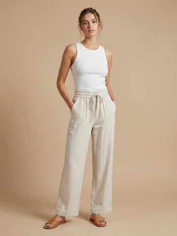 Linen Ease Wide-Leg Pant