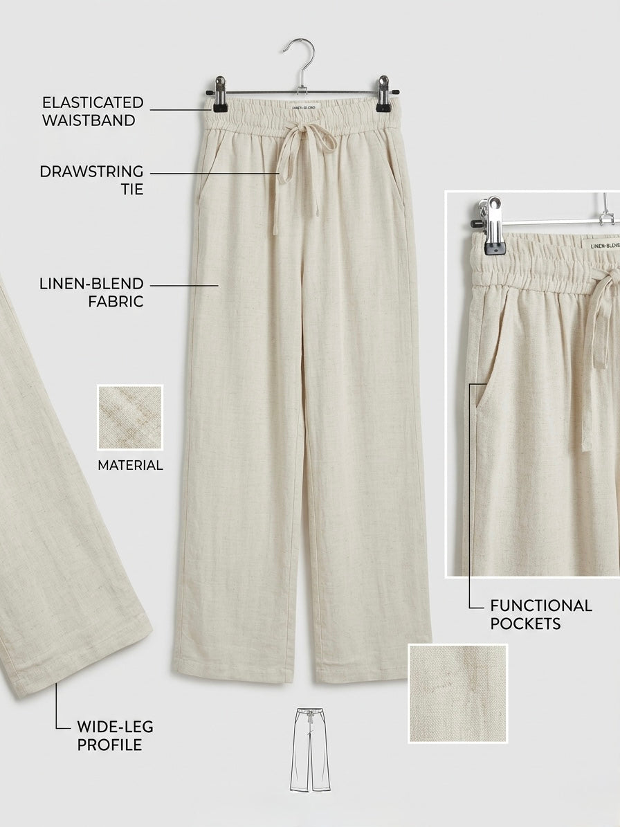 Linen Ease Wide-Leg Pant