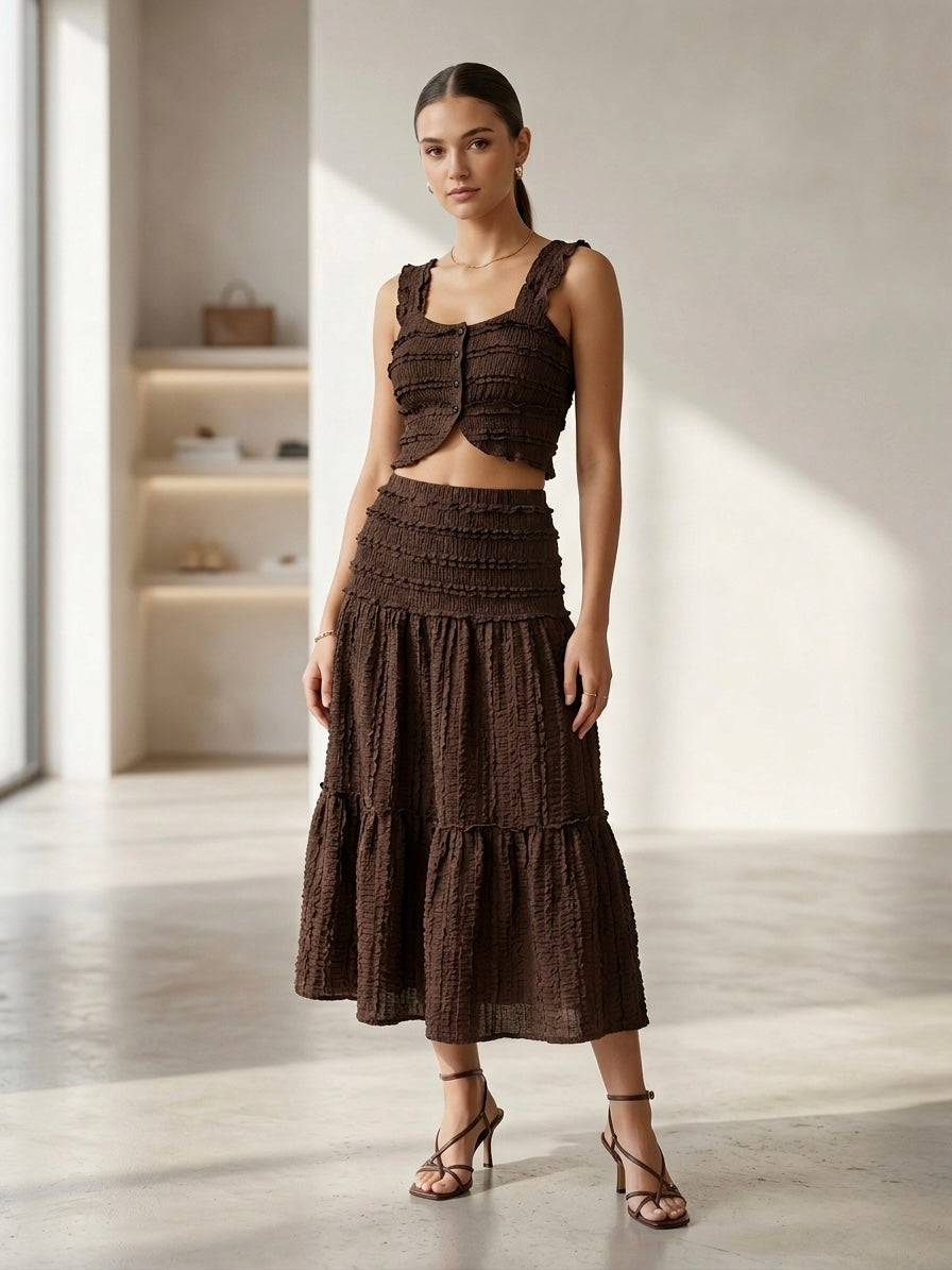 Cove Smocked Midi Set