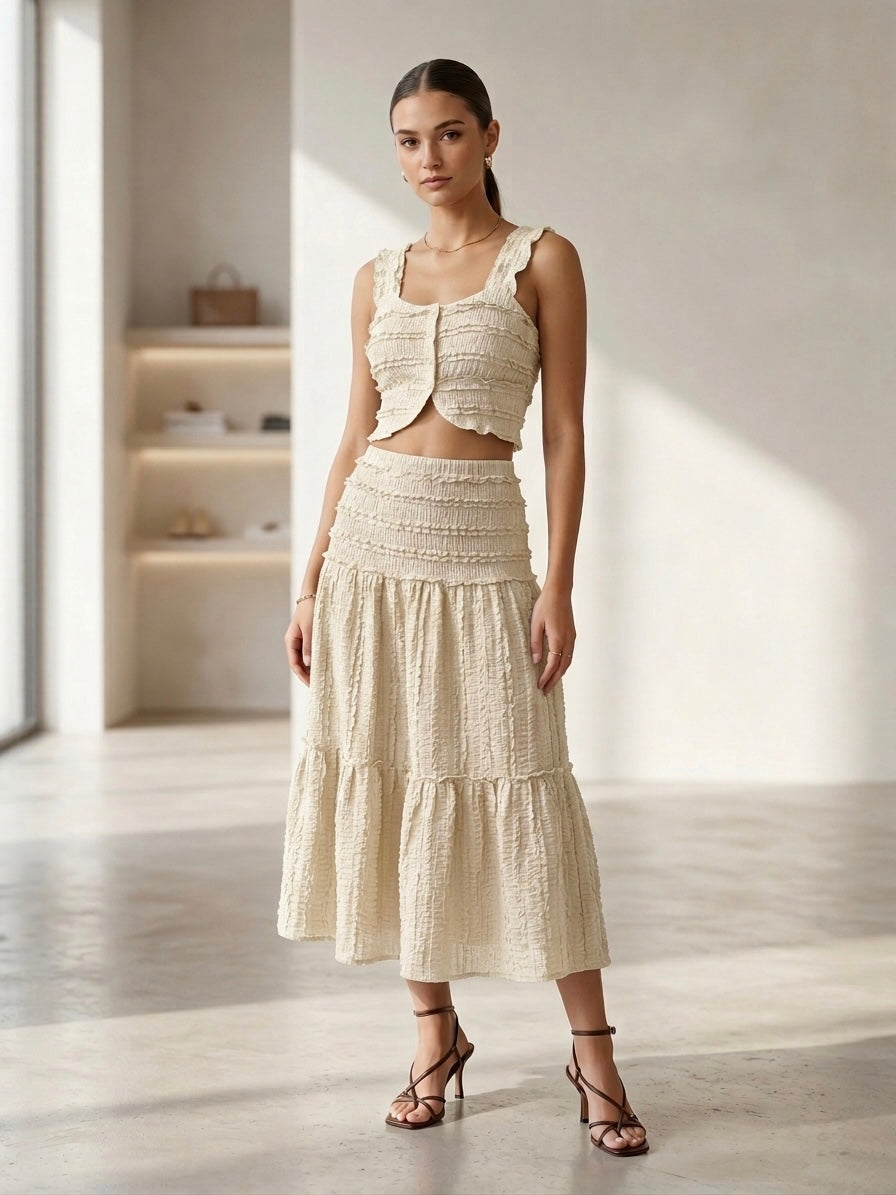 Cove Smocked Midi Set