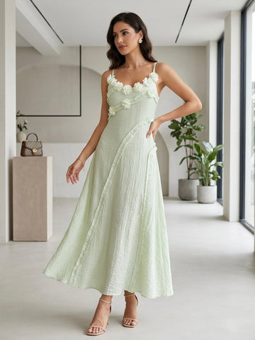 Iris Floral Applique Maxi