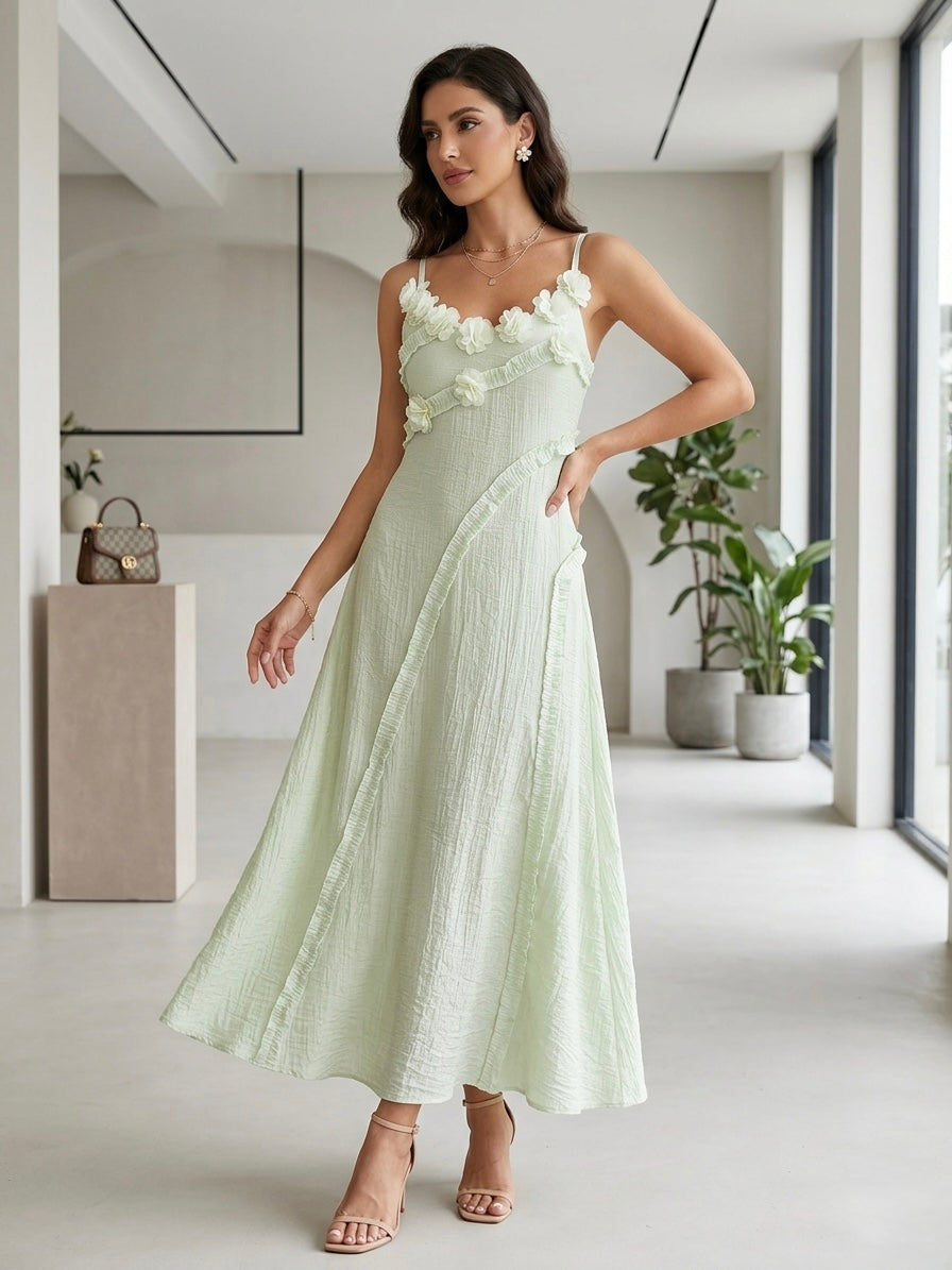 Iris Floral Applique Maxi