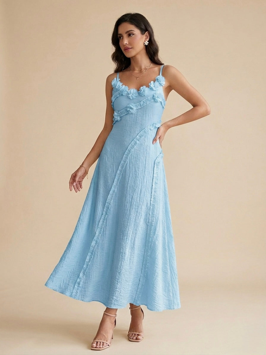Iris Floral Applique Maxi