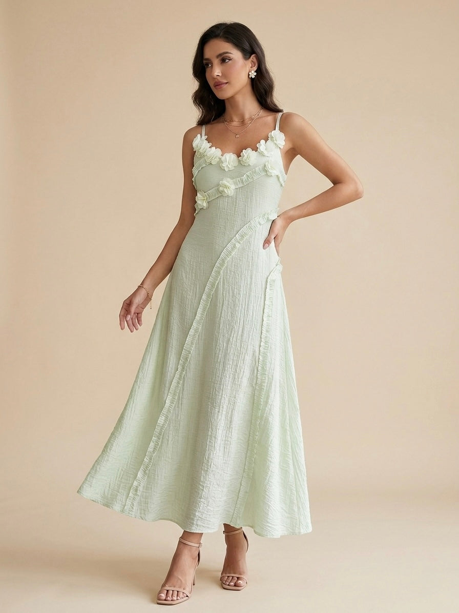 Iris Floral Applique Maxi
