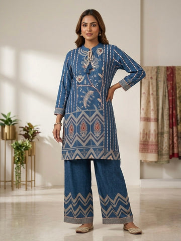 Indira Cotton Denim Co-ord Set