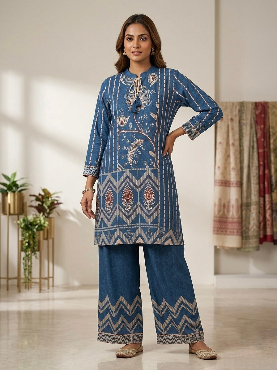 Indira Cotton Denim Co-ord Set