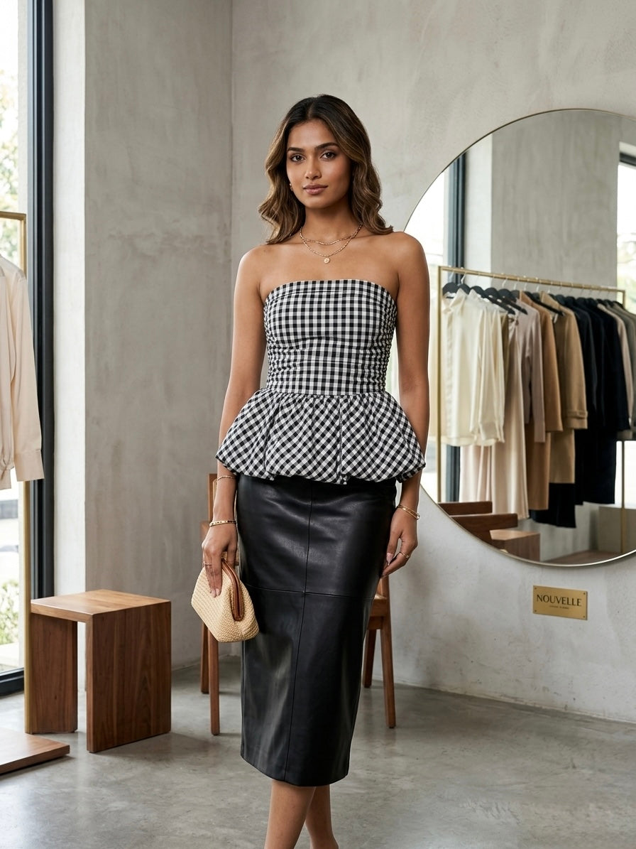 Gingham Pop Corset Top