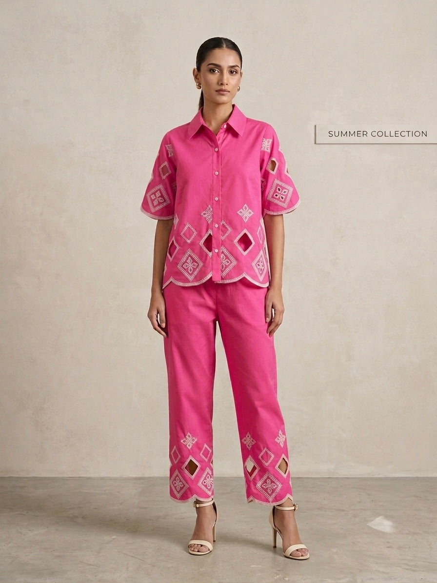 Mosaic Embroidered Co-ord Set  - SCS 27