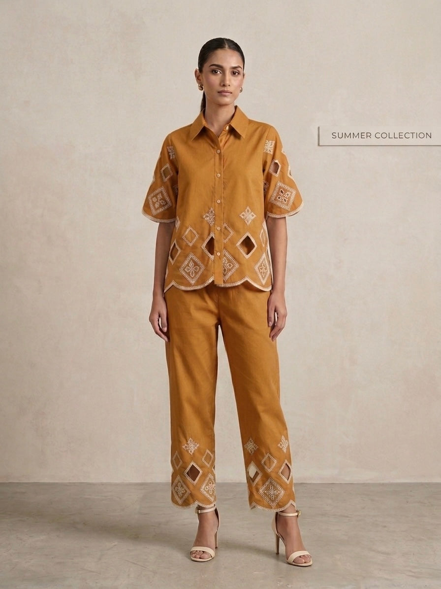 Mosaic Embroidered Co-ord Set  - SCS 27