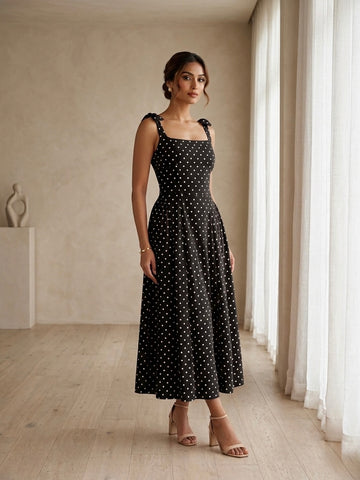 Clara Polka Dot Midi Dress