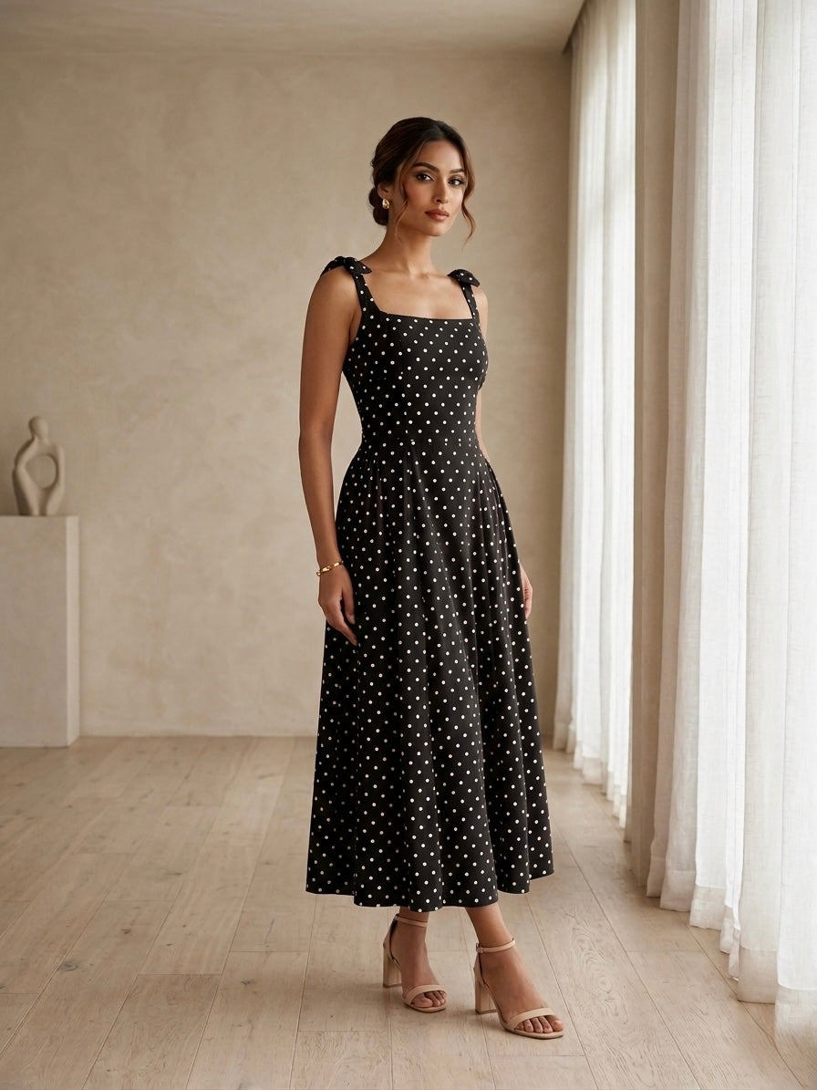 Clara Polka Dot Midi Dress
