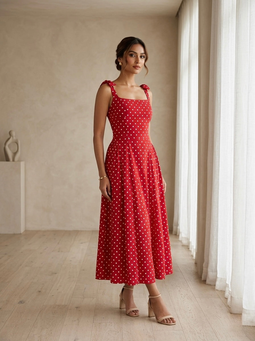 Clara Polka Dot Midi Dress