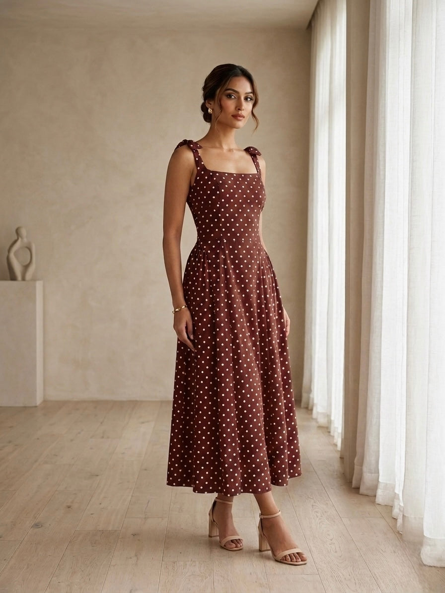 Clara Polka Dot Midi Dress - SD 68