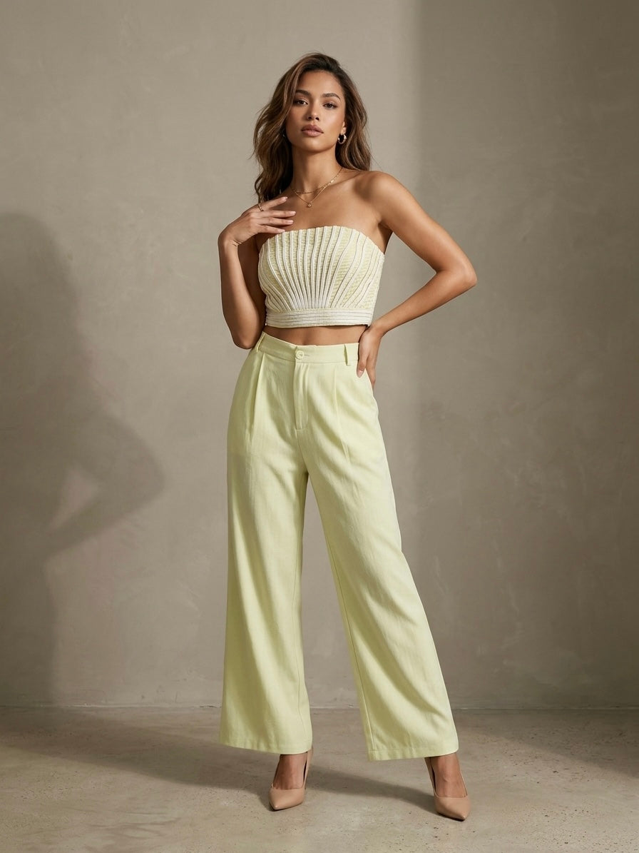 Soleil Pleated Strapless Set