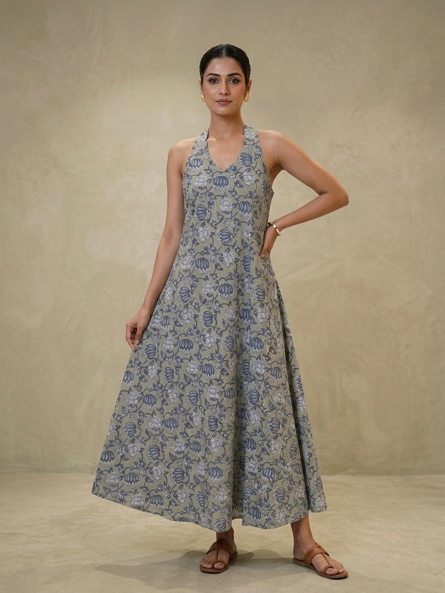 Zuri Halter Maxi Dress