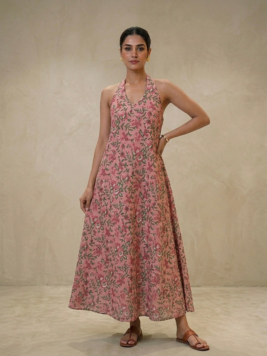 Zuri Halter Maxi Dress