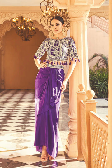 Royal Amethyst Draped Set