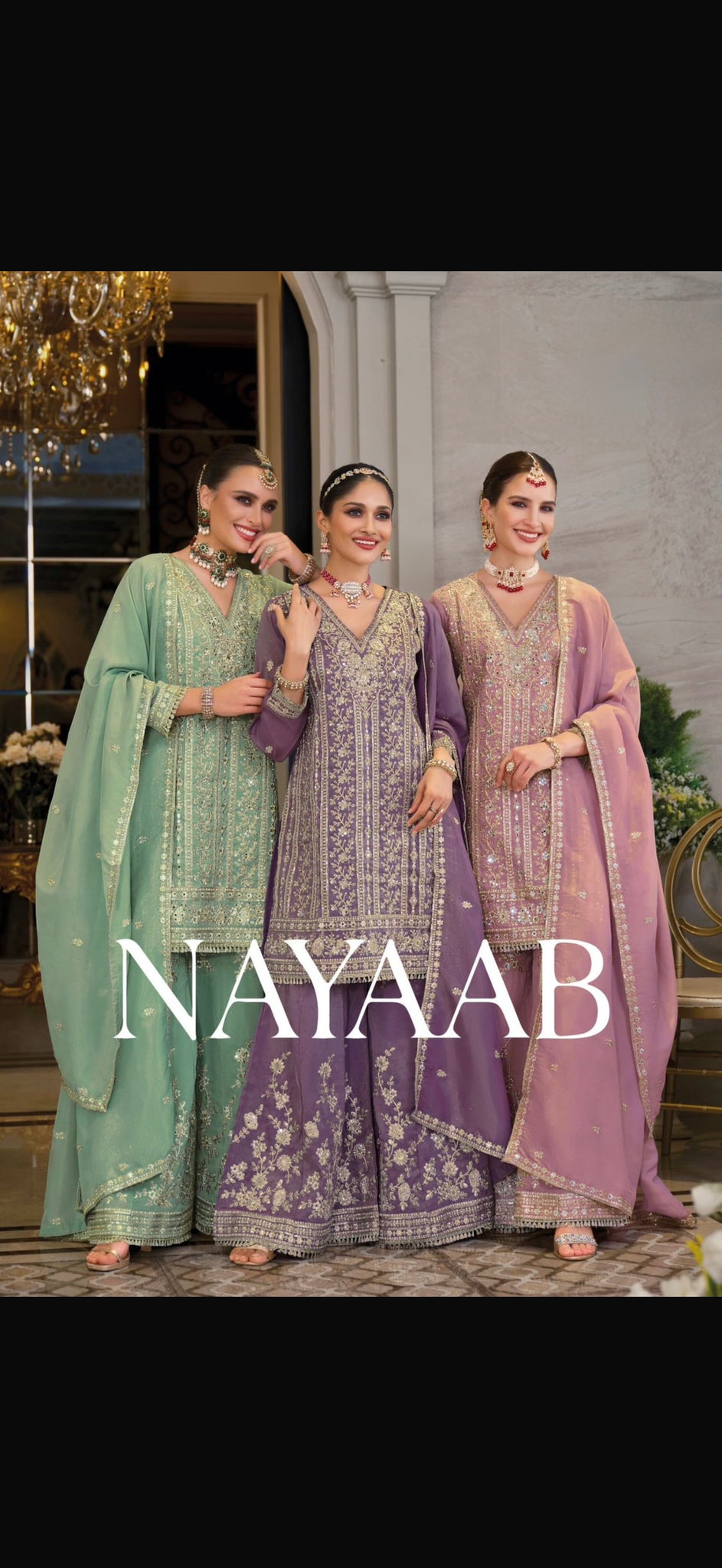 Nayaab Embroidered Sharara Set