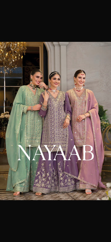 Nayaab Embroidered Sharara Set