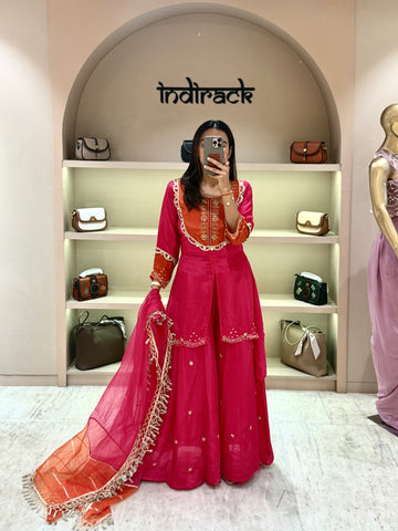 Gulabi Sharara Set