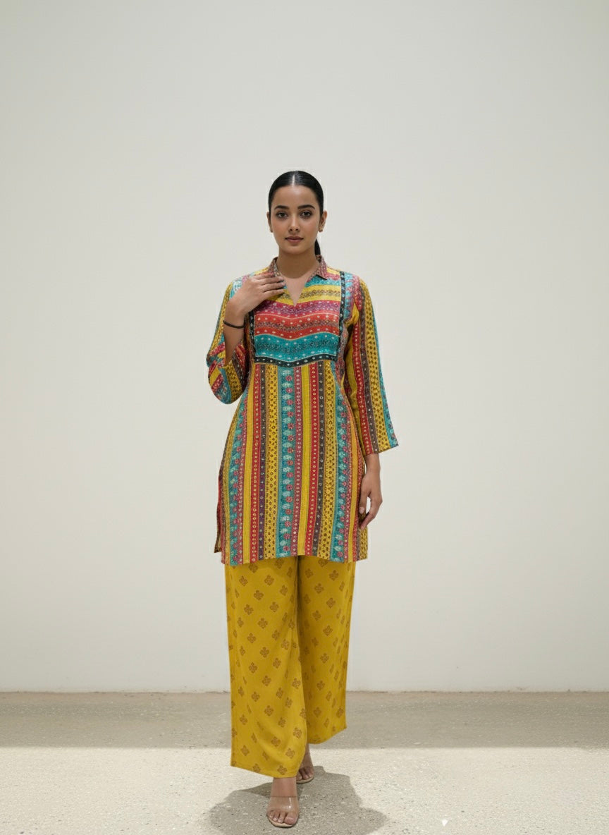 Basanti Crepe Co-ord