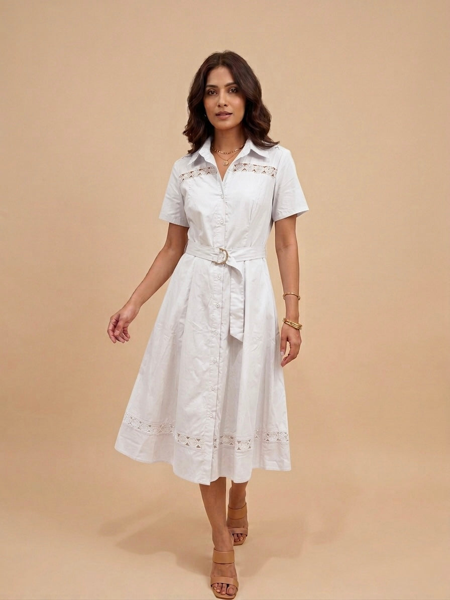 Freya Belted Shirt Dress