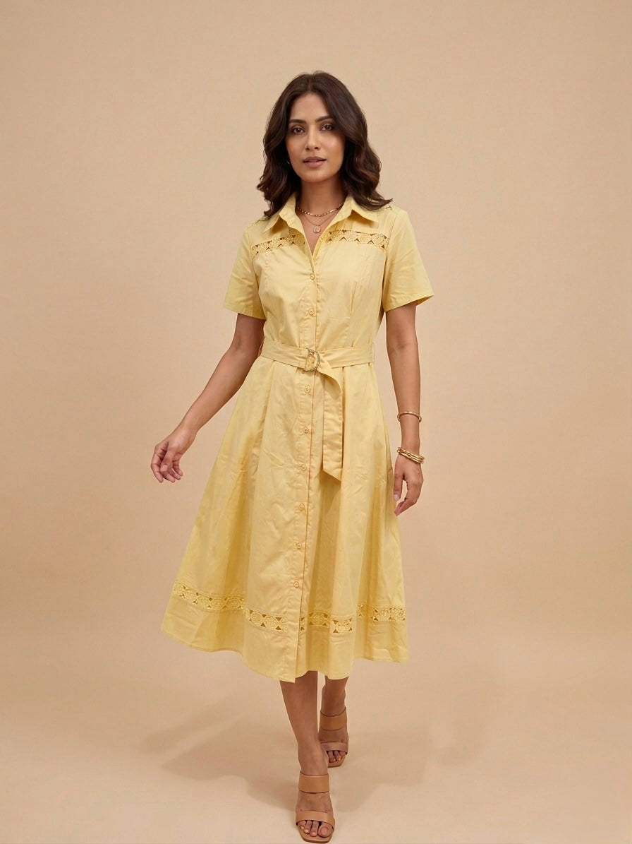 Freya Belted Shirt Dress