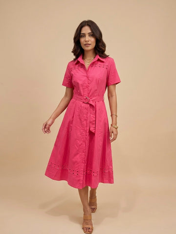 Freya Belted Shirt Dress
