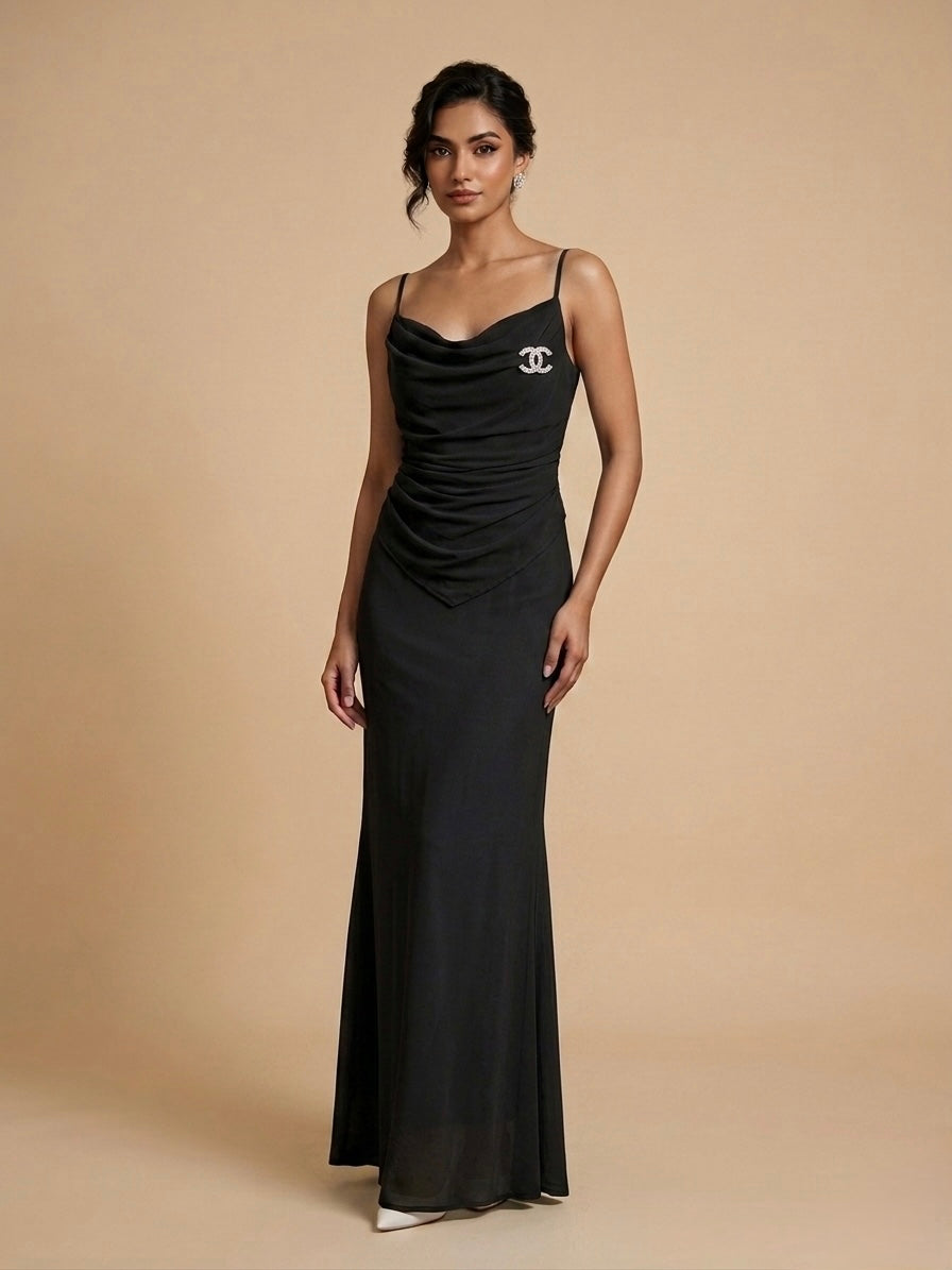 Dawn Cowl Neck Maxi Gown