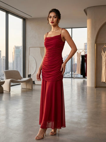 Empress Ruched Maxi Dress